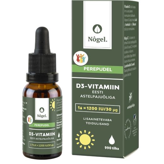 D-vitamiin Eesti astelpajuõliga, perepudel, 1200 IU/30 μg, 30 ml
